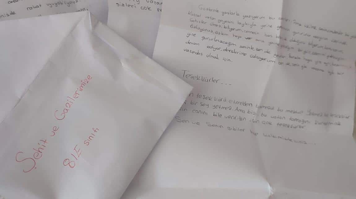 Şehit Birol Yavuz iho ailesi olarak şehit ve gazilerimizi minnetle anarak onlara mektup yazdık,